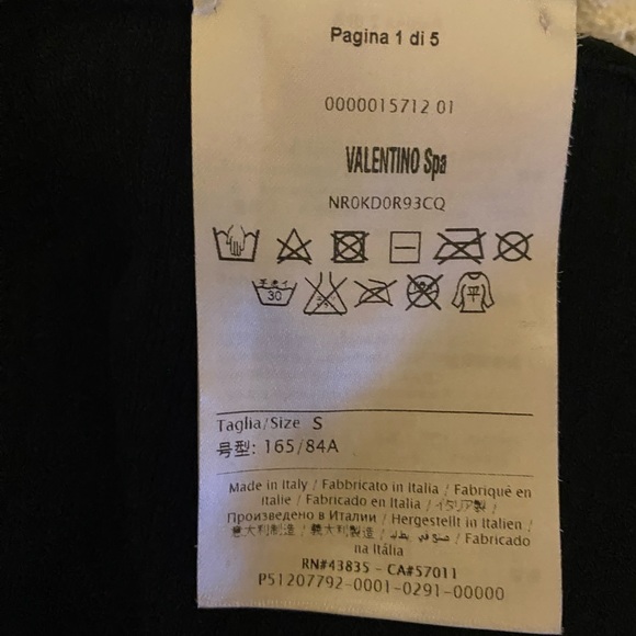 Red Valentino Black A-Line Dress with Mesh Sleeves - Picture 8 of 10